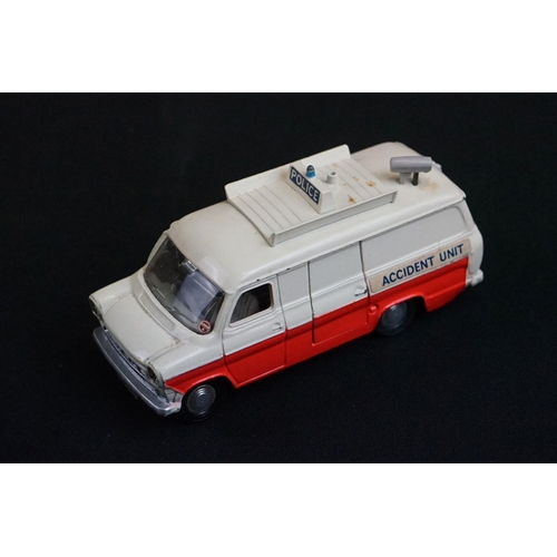 1251 - Five Boxed Dinky diecast models to include 952 Vega Major Luxury Coach in white, 402 Bedford Coca-Co... 