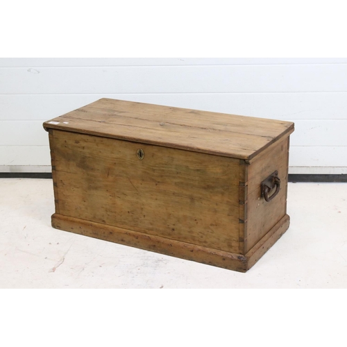 641 - Victorian pine waxed & polished blanket box