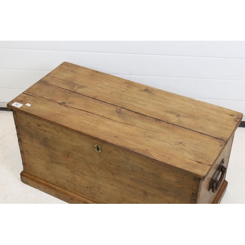 641 - Victorian pine waxed & polished blanket box