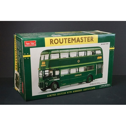 1005 - Boxed ltd edn Sun Star 1/24 Routemaster 2904 RMC 1453 453 CLT The Original Green Line Routemaster Co... 