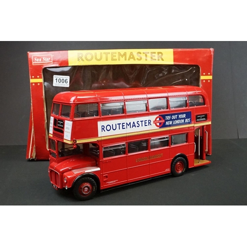 1006 - Boxed ltd edn Sun Star 1/24 Routemaster 2901 diecast model, no certificate, box fair with water dama... 