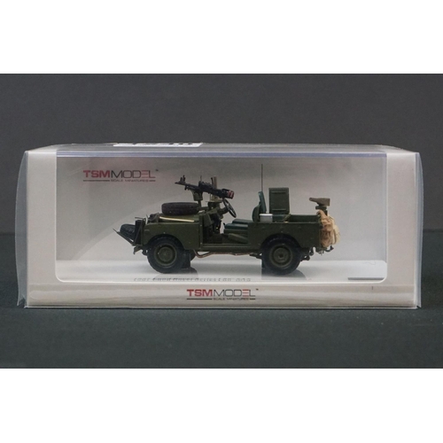 1240 - Three Cased TSM TrueScale Miniatures models to include 1957 Land Rover Series I TSM154366, L57 Land ... 