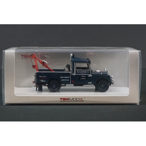 1240 - Three Cased TSM TrueScale Miniatures models to include 1957 Land Rover Series I TSM154366, L57 Land ... 