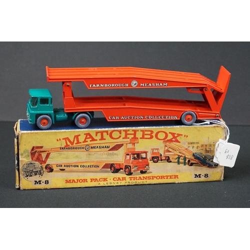 1249 - Three Boxed Matchbox diecast models to include M-8 Car Transporter 'Car Auction Collection' Major Pa... 