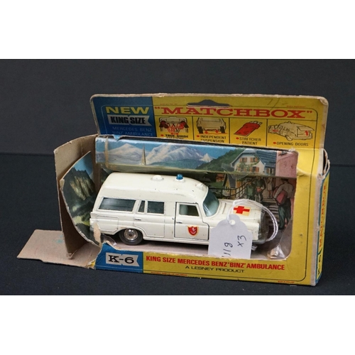 1249 - Three Boxed Matchbox diecast models to include M-8 Car Transporter 'Car Auction Collection' Major Pa... 