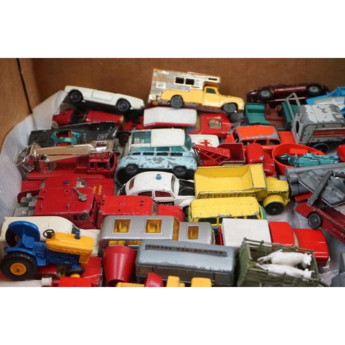 1207 - Around 100 mid 20th C onwards play worn diecast models to include Matchbox, Husky, Lone Star, Dinky ... 