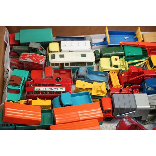 1207 - Around 100 mid 20th C onwards play worn diecast models to include Matchbox, Husky, Lone Star, Dinky ... 