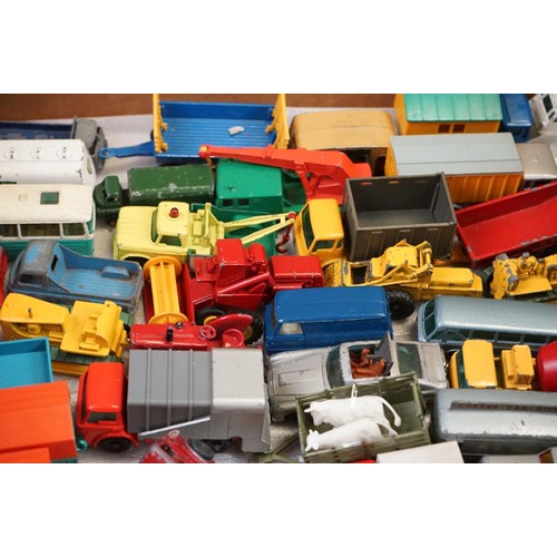 1207 - Around 100 mid 20th C onwards play worn diecast models to include Matchbox, Husky, Lone Star, Dinky ... 