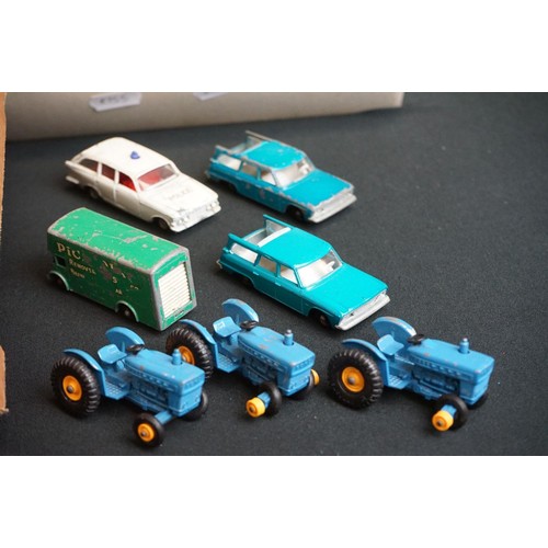 1207 - Around 100 mid 20th C onwards play worn diecast models to include Matchbox, Husky, Lone Star, Dinky ... 