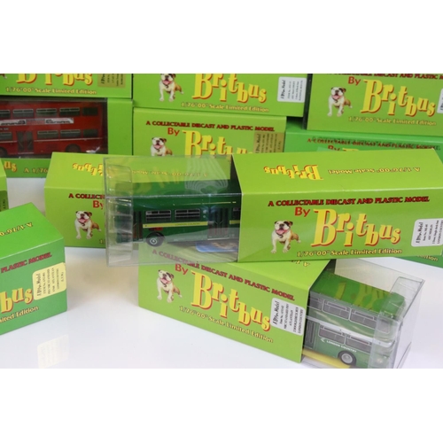 1018 - 18 Cased & boxed Britbus 1:76 ltd edn diecast bus models with certificates, to include AN2-001, AS2-... 