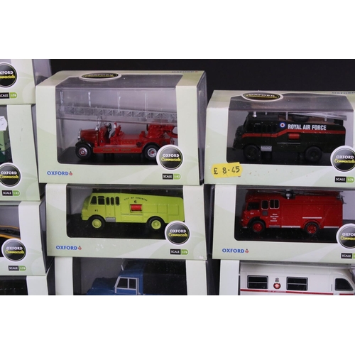 1019 - 29 Cased Oxford Diecast Commercial models to include 1:76 76GG001 AFS Green Goddess, 1:76 76LAN2010 ... 