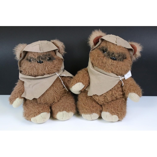 1510 - Star Wars - Two Original Kenner Wicket The Ewok Stuffed Figure with original makers label to reverse... 