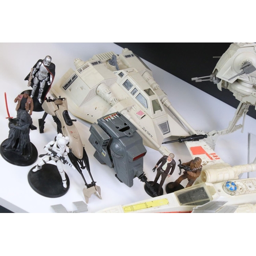 1511 - Star Wars - Collection of play worn Star Wars Vehicles & mini-rigs to include 1 x AT-ST, 1 x Rebel A... 