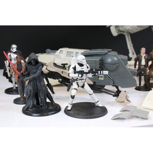 1511 - Star Wars - Collection of play worn Star Wars Vehicles & mini-rigs to include 1 x AT-ST, 1 x Rebel A... 