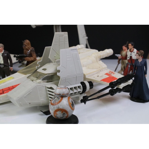 1511 - Star Wars - Collection of play worn Star Wars Vehicles & mini-rigs to include 1 x AT-ST, 1 x Rebel A... 