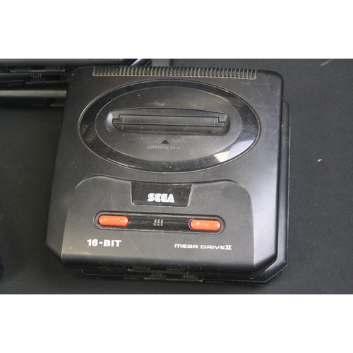 1445 - Retro Gaming - Collection of games consoles to include 10 x Sega Mega Drive II, 2 x Sega Mega Drive ... 