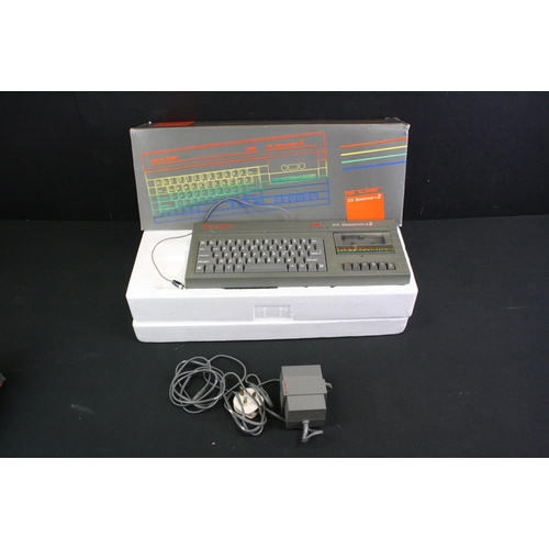 1450 - Retro Gaming - Boxed Sinclair ZX Spectrum +2 with 1 x boxed Joystick & 42 x cased games (World Cup F... 