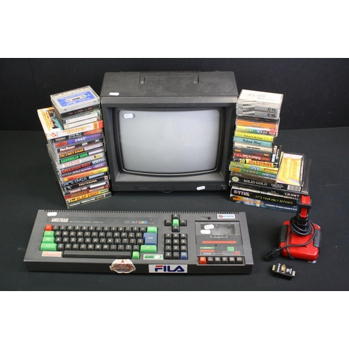 1452 - Retro Gaming - Amstrad CPC 464 Computer with Amstrad 640 Colour Monitor (untested), 1 x Quickshot II... 