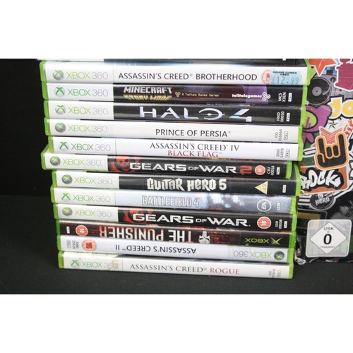 1456 - Retro Gaming - Xbox 360 Slim console with 250HDD, 2 x original controllers (1 x white & 1 x black), ... 