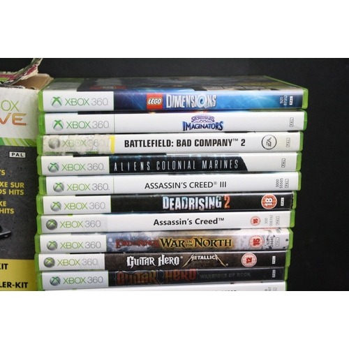 1456 - Retro Gaming - Xbox 360 Slim console with 250HDD, 2 x original controllers (1 x white & 1 x black), ... 