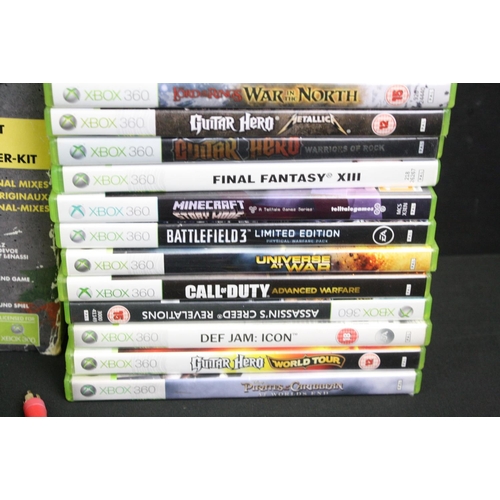 1456 - Retro Gaming - Xbox 360 Slim console with 250HDD, 2 x original controllers (1 x white & 1 x black), ... 