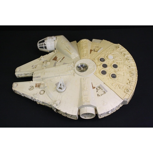 1476 - Star War - Three Original play worn Star Wars Vehicles to include Millennium Falcon (incomplete), Re... 