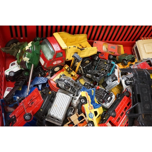 1174 - Large collection of play worn, mostly diecast models, to include Tonka, Corgi, Matchbox, Dinky, Oxfo... 