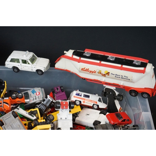 1175 - Quantity of play worn diecast models to include Matchbox, Corgi, ERTL, etc