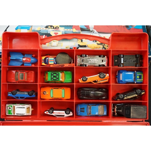 1180 - Three Matchbox carrycases enclosing a total of 50 diecast models, together with boxed Matchbox Motor... 