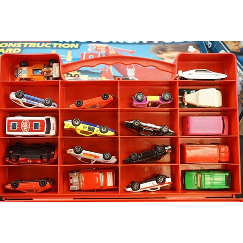 1180 - Three Matchbox carrycases enclosing a total of 50 diecast models, together with boxed Matchbox Motor... 