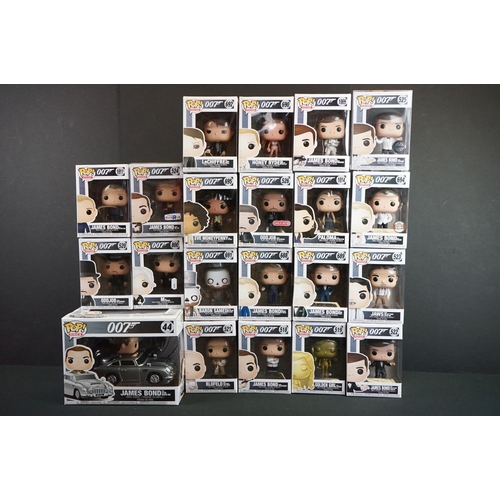 1331 - 20 Boxed Funko Pop James Bond 007 figures, all variants, plus a boxed Funko Pop 44 James Bond with A... 