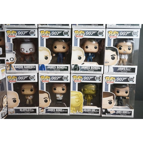 1331 - 20 Boxed Funko Pop James Bond 007 figures, all variants, plus a boxed Funko Pop 44 James Bond with A... 