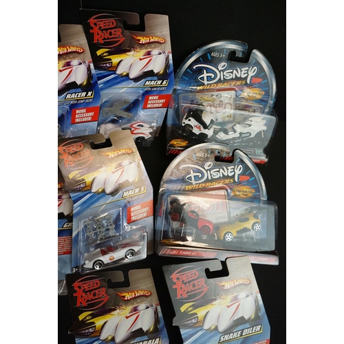 1333 - Over 20 carded diecast models to include Hot Wheels Speed Racer and Disney Wild Racer models