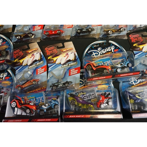 1333 - Over 20 carded diecast models to include Hot Wheels Speed Racer and Disney Wild Racer models