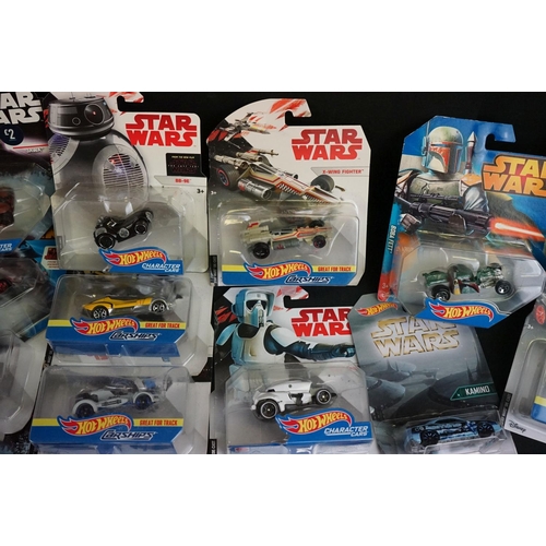 1336 - Star Wars - 40 carded Star Wars Hot Wheels diecast models to include double packs (Han Solo, Hoth, K... 