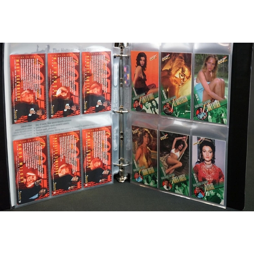 1337 - Trade Cards - 11 Folders containing a very large collection of James Bond 007 collector cards, mainl... 