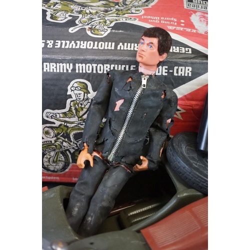 1340 - Action Man - Vintage Palitoy motorcyclist figure dressed in leathers, together with a quantity of Ac... 