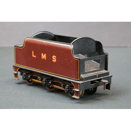 227 - Boxed Bassett Lowke O gauge LMS Royal Scot 4-6-0 Locomotive no 6100 with tender, in maroon, loco bod... 