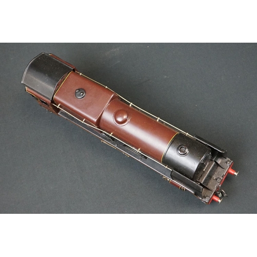 227 - Boxed Bassett Lowke O gauge LMS Royal Scot 4-6-0 Locomotive no 6100 with tender, in maroon, loco bod... 