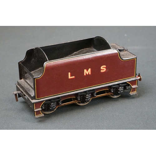 227 - Boxed Bassett Lowke O gauge LMS Royal Scot 4-6-0 Locomotive no 6100 with tender, in maroon, loco bod... 