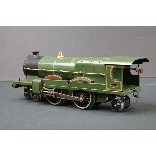 228 - Boxed Hornby O gauge No 3C Clockwork Locomotive Caerphilly Castle 4-4-2 with boxed No 2 Special GW T... 