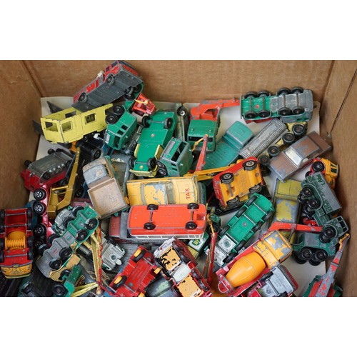 1176 - Large Collection of Mid 20th C onwards heavily play worn diecast models, mostly Matchbox, to include... 