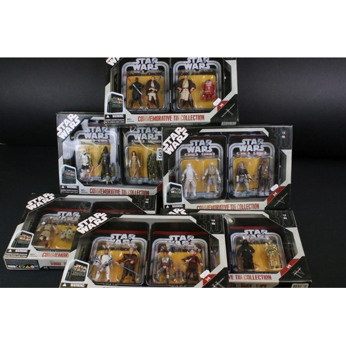 1462 - Star Wars - Six boxed Hasbro Commemorative Tin Collection figure packs to include The Phantom Menace... 