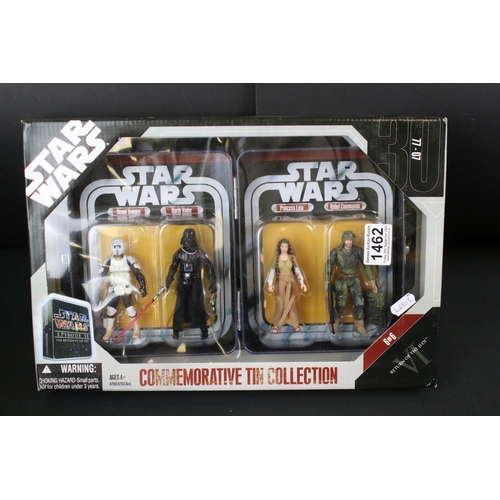 1462 - Star Wars - Six boxed Hasbro Commemorative Tin Collection figure packs to include The Phantom Menace... 