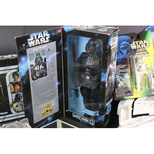 1463 - Star Wars - Collection of 90s Kenner Star Wars to include 3 x figures (carded Hoth Rebel Soldier, ca... 