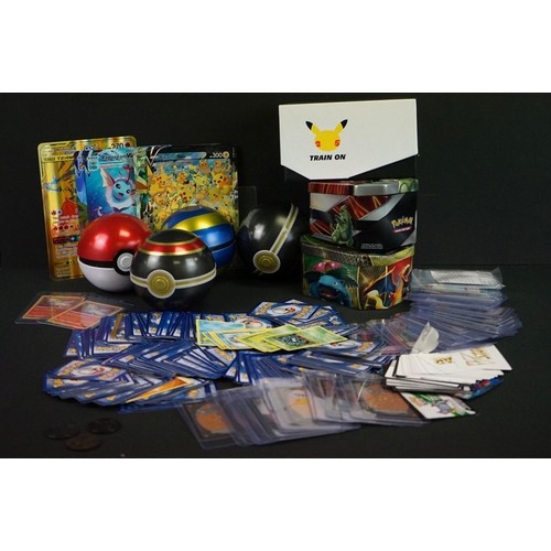 1384 - Pokemon - Collection of Pokemon Trading Cards & tins to include over 150 Trading Cards (Gen 1 & 2, e... 