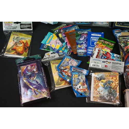 1387A - Large quantity of Pokemon Trading Cards to include sealed Hidden Moon Theme Deck, sealed League Batt... 