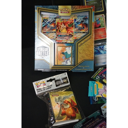 1387A - Large quantity of Pokemon Trading Cards to include sealed Hidden Moon Theme Deck, sealed League Batt... 