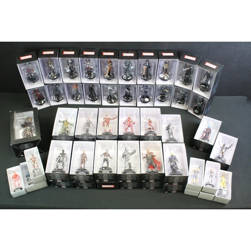 1457 - 55 Boxed Eaglemoss Marvel  metal figures, all variants, to include Daredevil, Guardians of the Galax... 