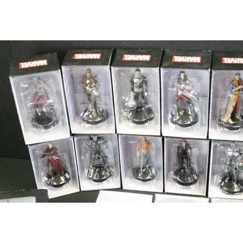 1457 - 55 Boxed Eaglemoss Marvel  metal figures, all variants, to include Daredevil, Guardians of the Galax... 